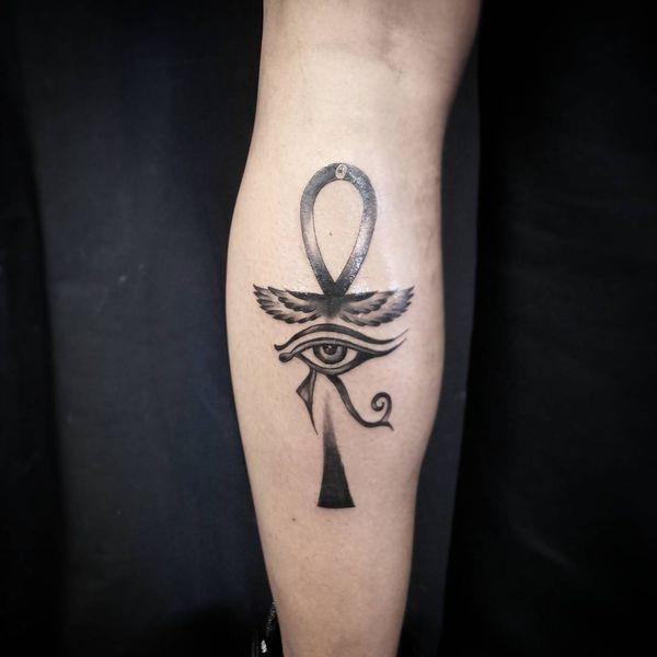 Ankh and eye of Horus tattoo meaning