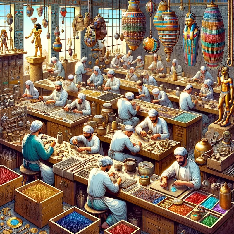 Who made Egyptian jewelry?