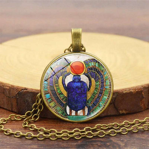 Scarab Necklace Gold