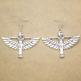 Long Dangle Earrings - Isis Angel Isis Wings