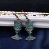 Nefertiti Bust Earrings - Egyptian Dangles