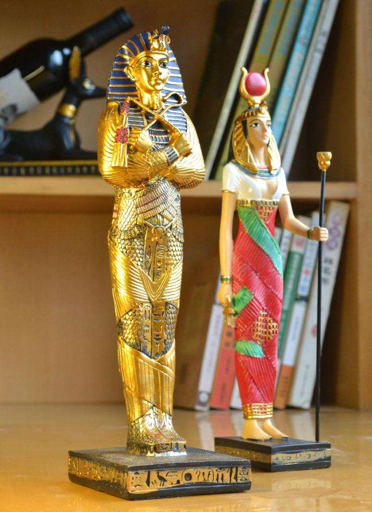 Fine Bastet Cat Statue - Antique Gold - 6 – Discoveries Egyptian