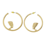 Nefertiti Gold Hoop Earrings