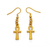 Gold Ankh Earrings