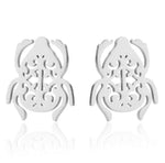 Beetle earrings Silver