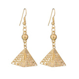 Pyramid Earrings Gold-color