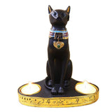 Black cat candle holder
