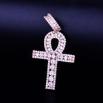 Ankh Cross Necklace rose-white color