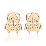 Beetle earrings Gold