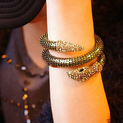Gold Egyptian Snake Bracelet 