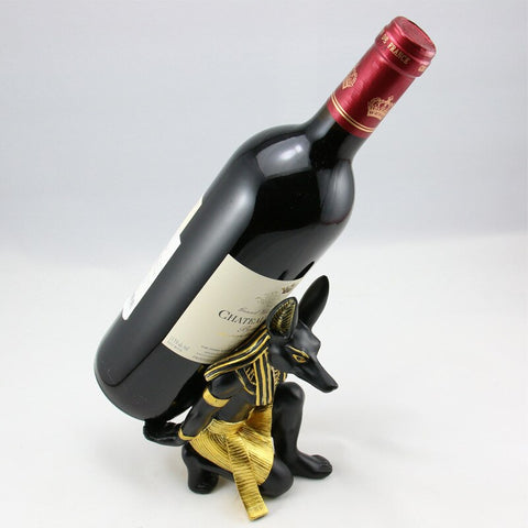 Wine bottle holder - Anubis Dog God