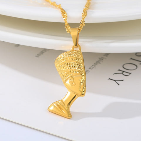 Nefertiti Egyptian Gold Necklace